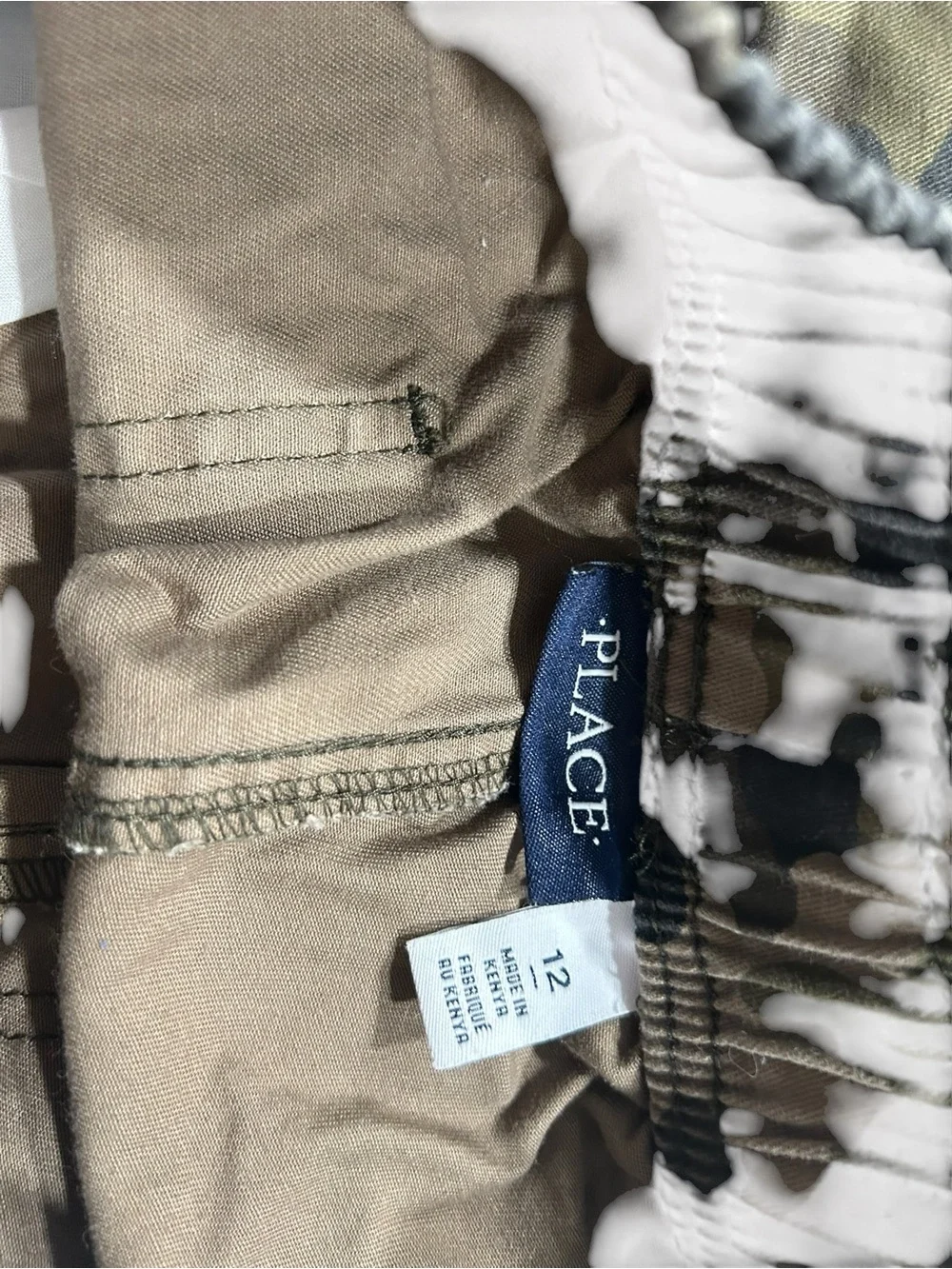 Children's Place Camo Cargo Pants - Olive Green Brown